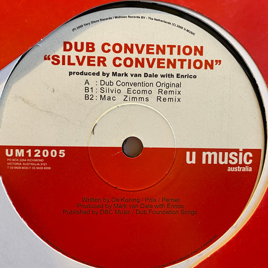 Dub Convention (2) : Silver Convention (12")