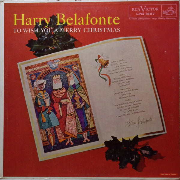 Harry Belafonte : To Wish You A Merry Christmas (LP, Album, Mono)