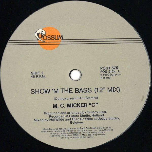 MC Miker G : Show'm The Bass (12")