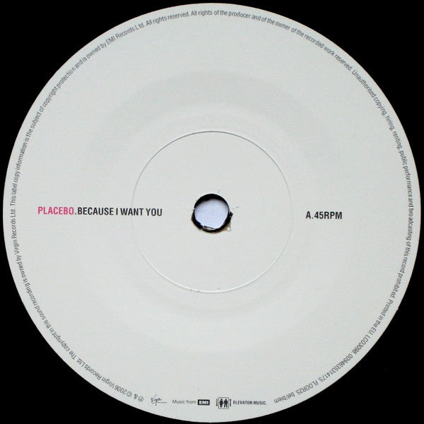 Placebo : Because I Want You (7", Single)