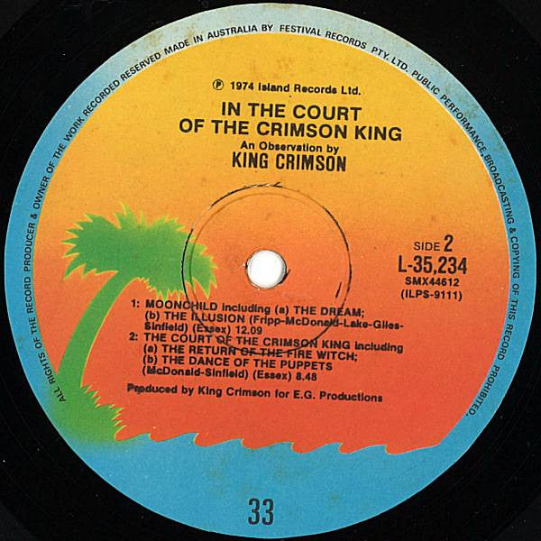 King Crimson : In The Court Of The Crimson King (An Observation By King Crimson) (LP, Album, RE)