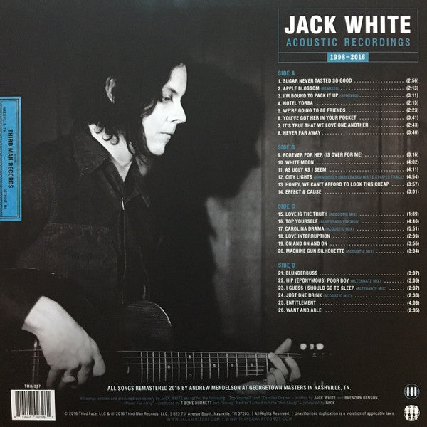 Jack White (2) : Acoustic Recordings 1998-2016 (2xLP, Album, RM, 180)