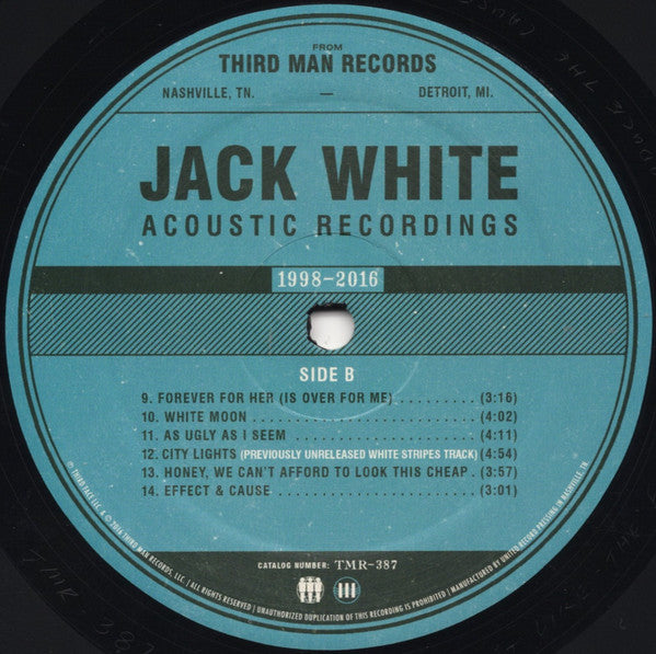 Jack White (2) : Acoustic Recordings 1998-2016 (2xLP, Album, RM, 180)