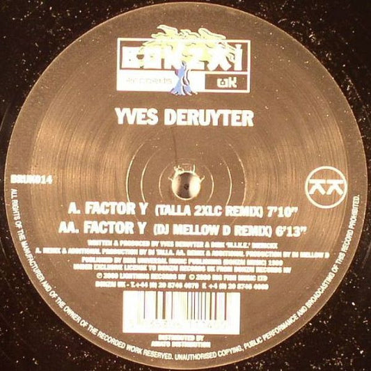 Yves Deruyter : Factor Y (12")