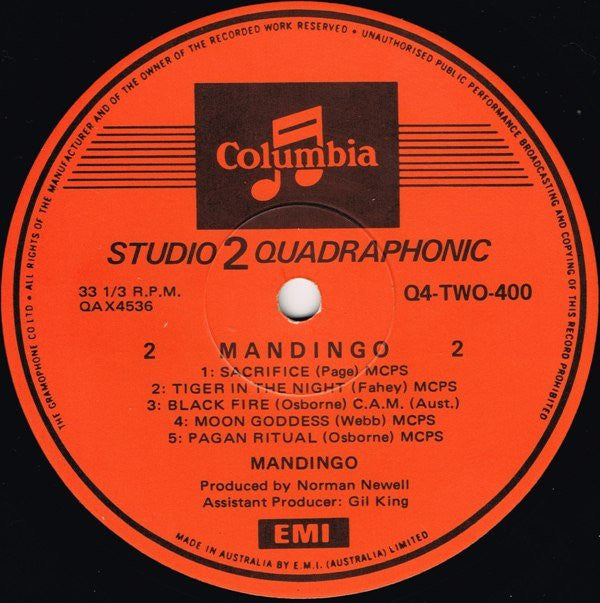 Mandingo (6) : The Primeval Rhythm Of Life (LP, Album, Quad)